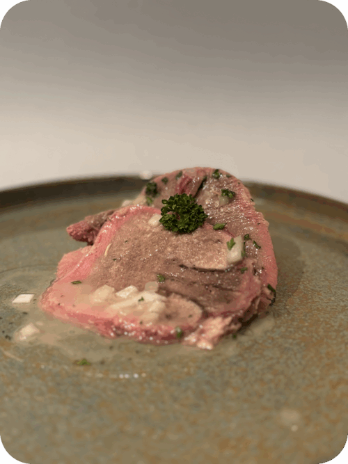 Langue cuite vinaigrette