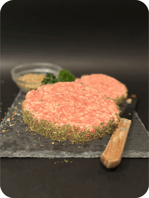 Steak haché porc & veau champignon