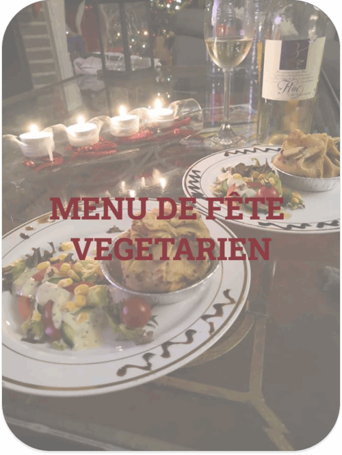 menu vegetarien Menu de fête végétarien