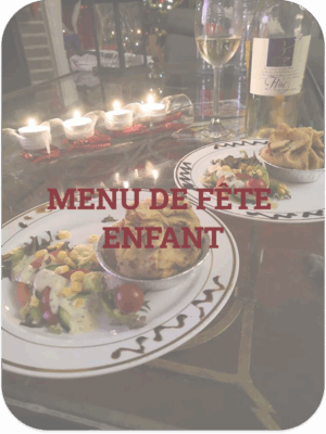 Menu de fête enfant